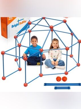 Blue & Red Fort Building Stem Toy Set